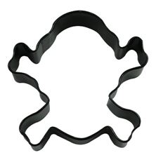 Picture of SKULL & CROSSBONES POLY-RESIN COATED COOKIE CUTTER BLACK8.9C
